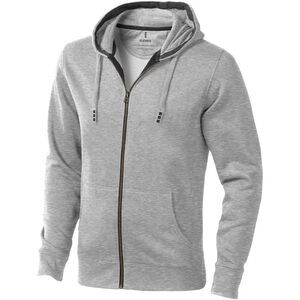 Elevate Mens Arora  Full Zip Sweater / Grey Melange
